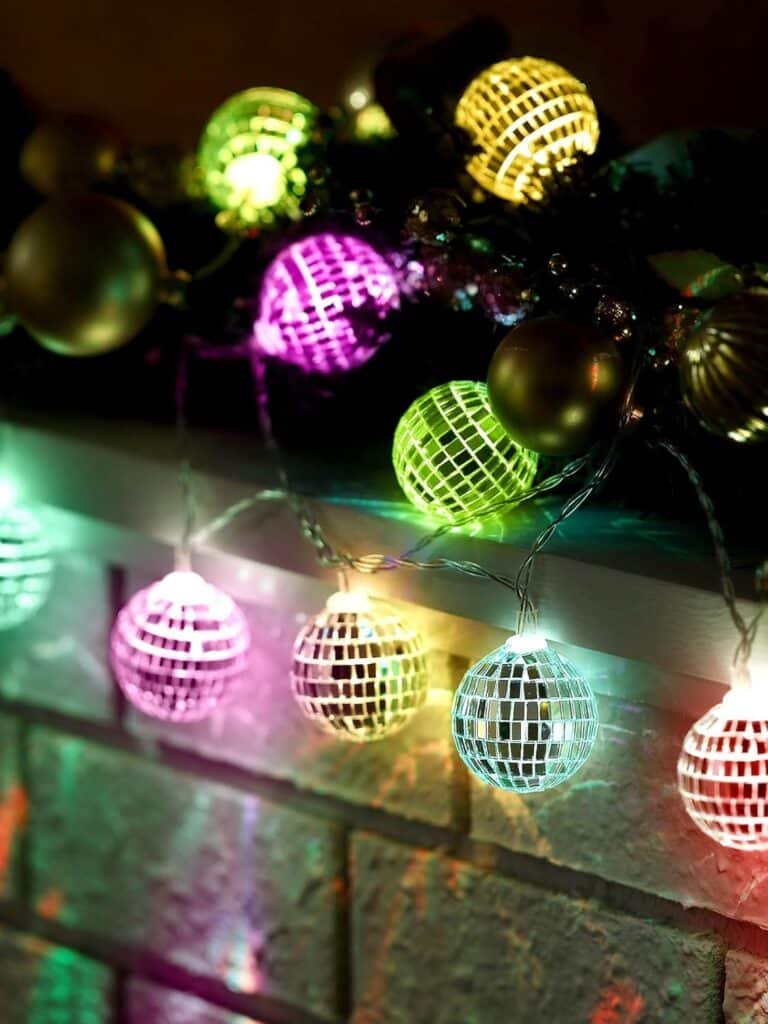 LED disco ball string light