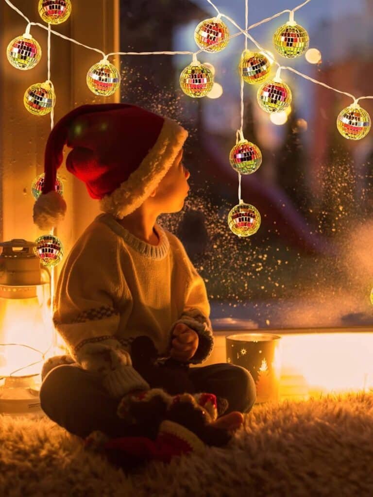 LED disco ball string light