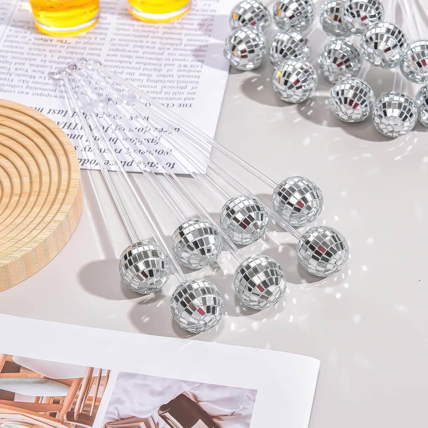 Disco Ball Cocktail Mixing Stick