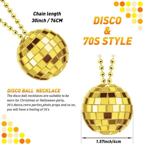 Disco-Kugel Kostüm Halskette