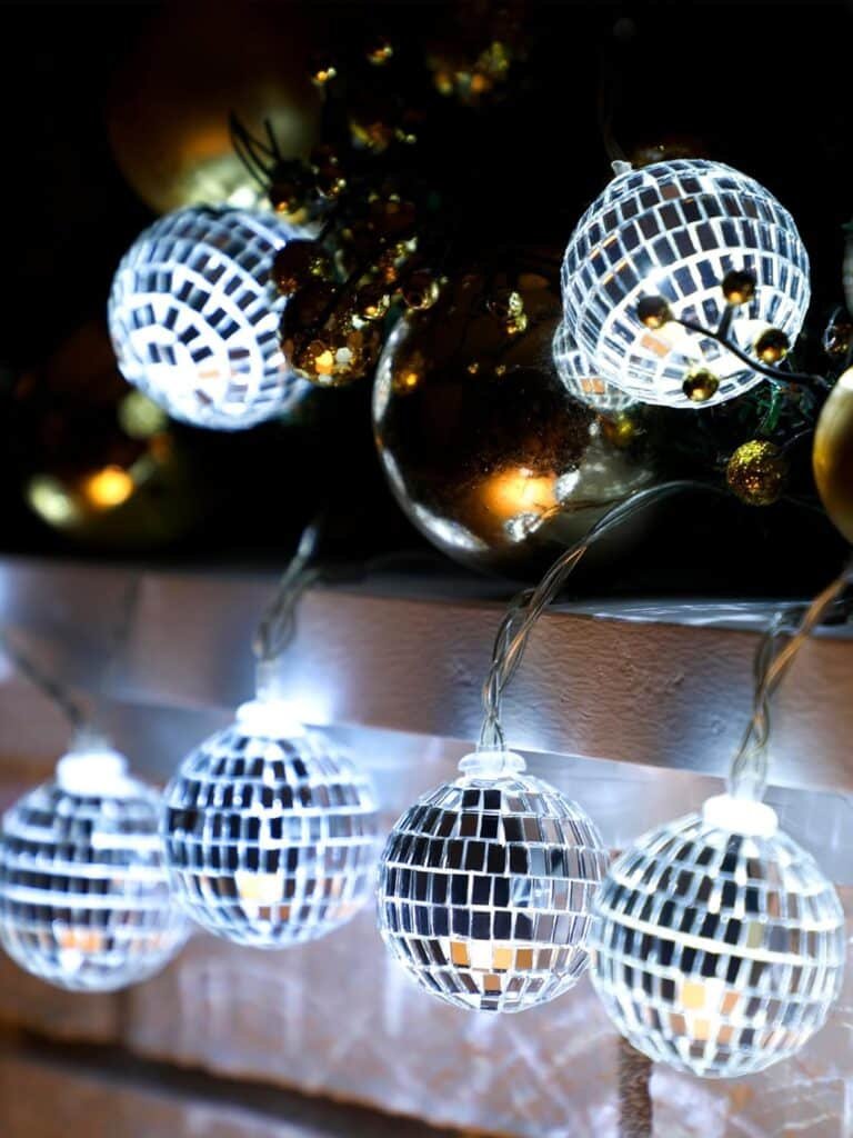 LED disco ball string light