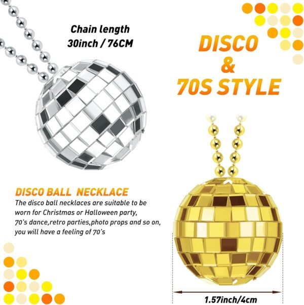 Disco-Kugel Kostüm Halskette
