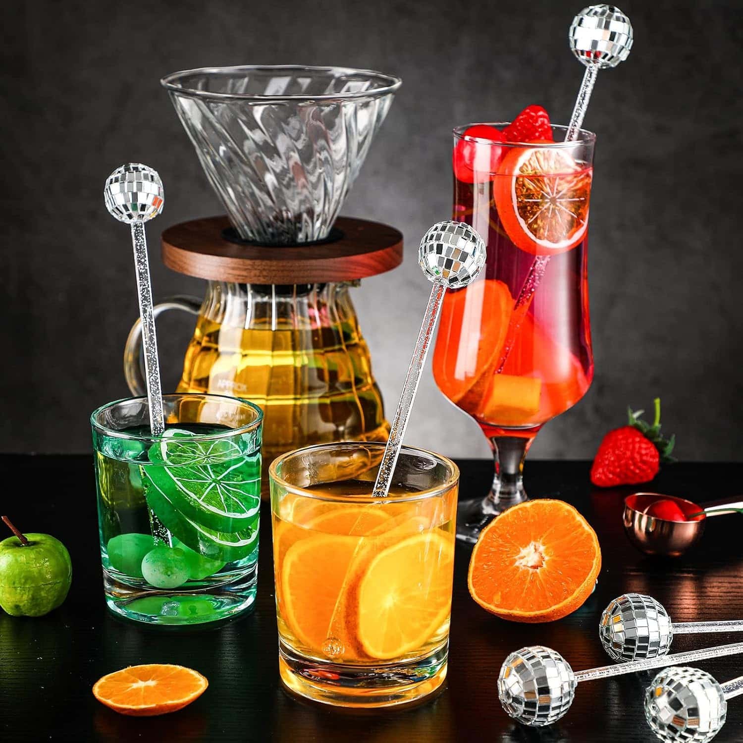Disco Ball Cocktail Mixing Stick