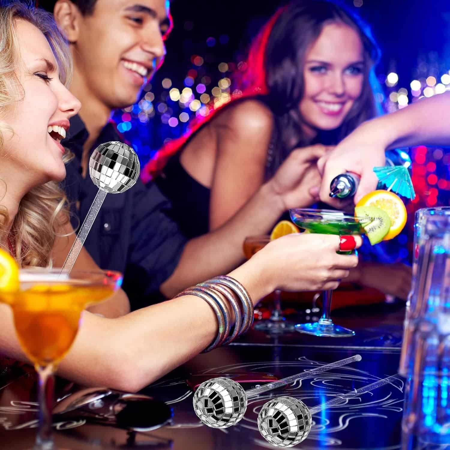 Disco Ball Cocktail Mixing Stick