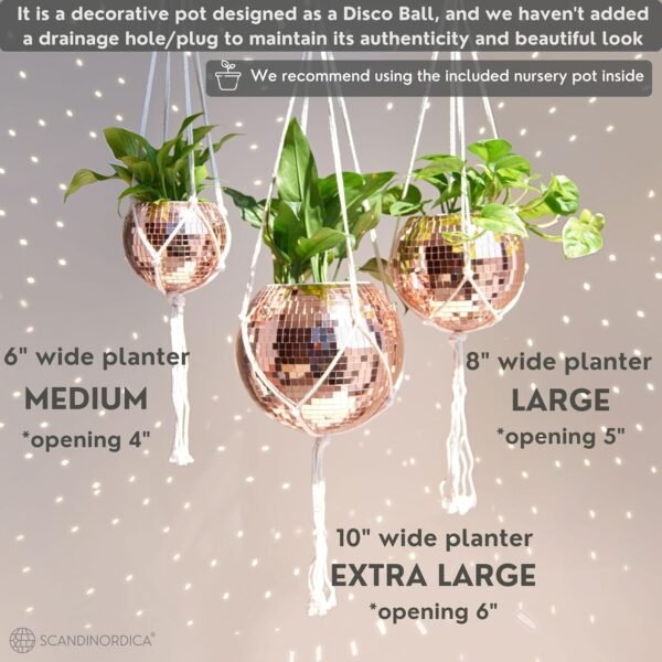 Disco ball flower pot