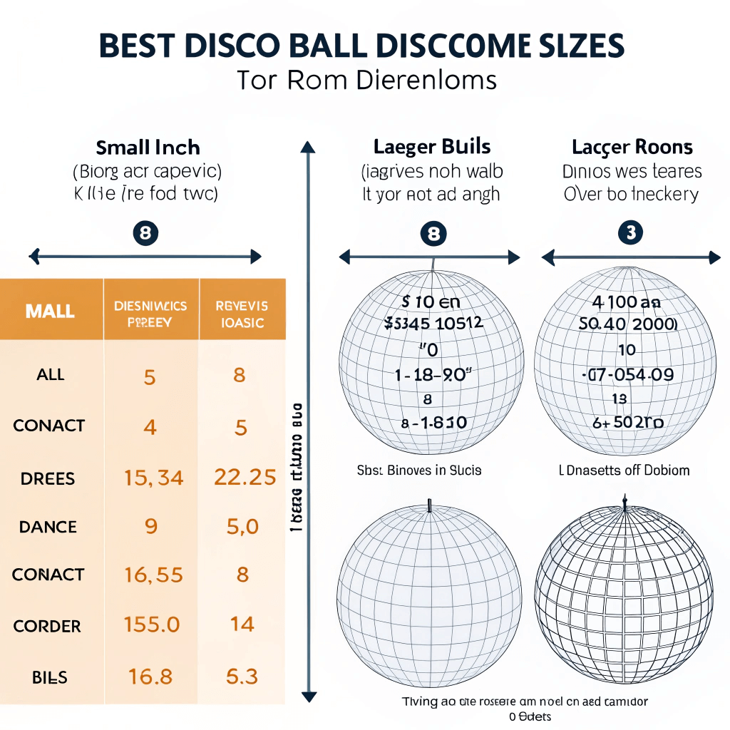 Los mejores tamaños de bolas de discoteca para diferentes salas
