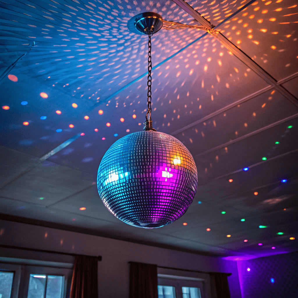 Hang disco ball without drilling