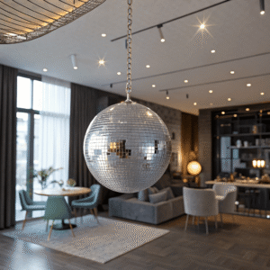 Hanging disco ball without drilling
