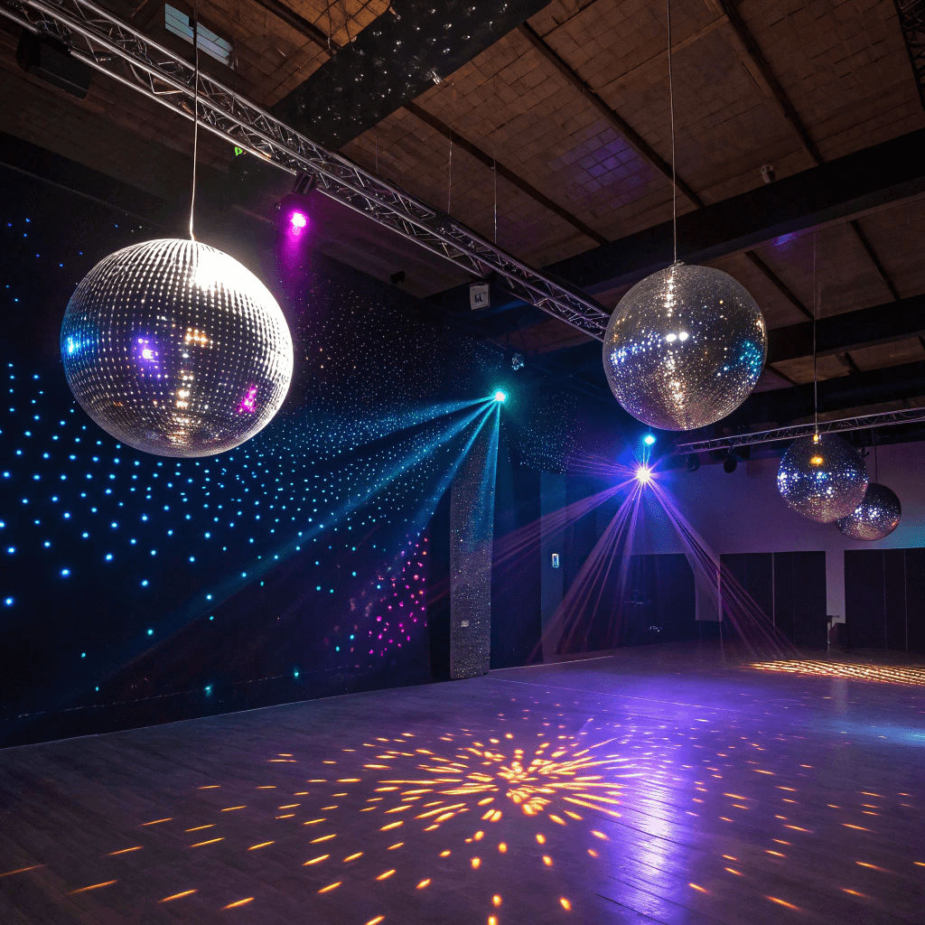 Distance setup for disco ball lights