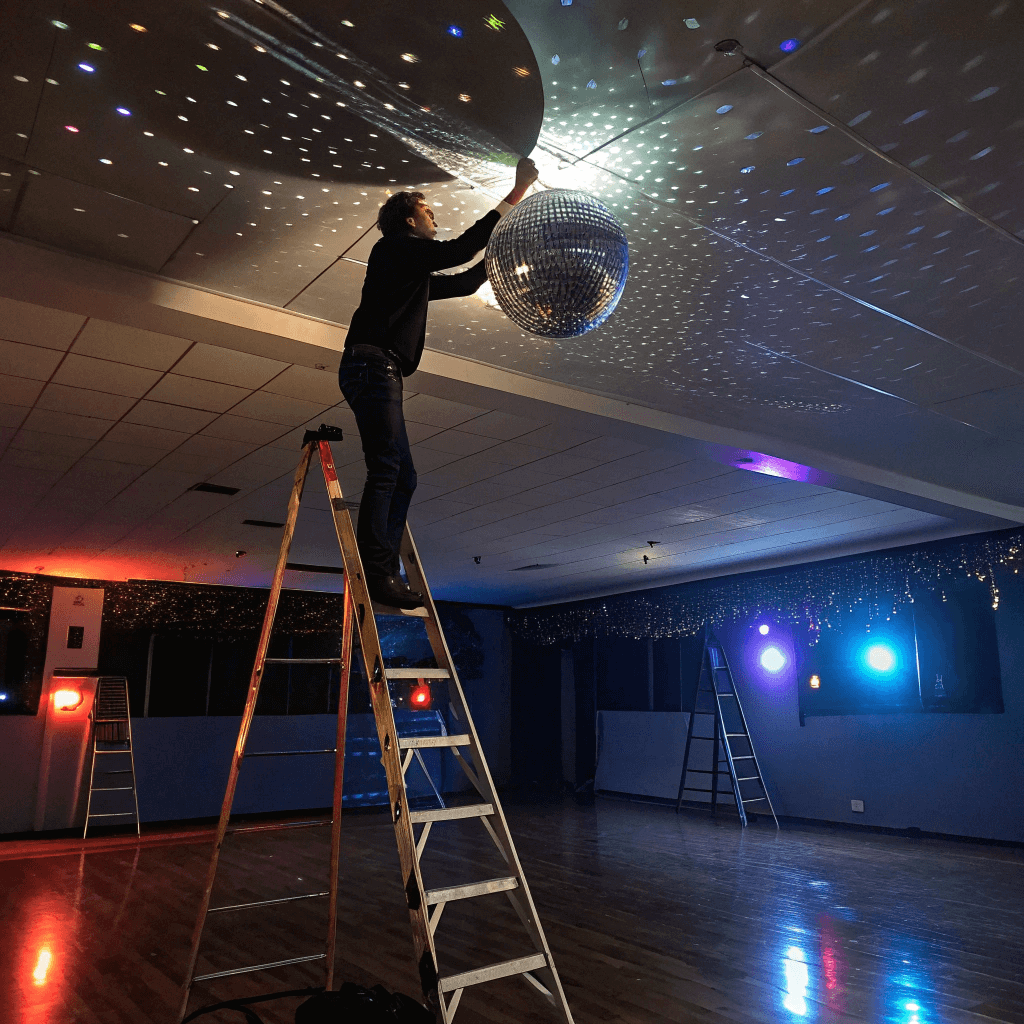 Hanging a disco ball securely