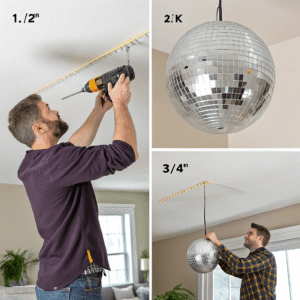 How to hang a disco ball from the ceiling