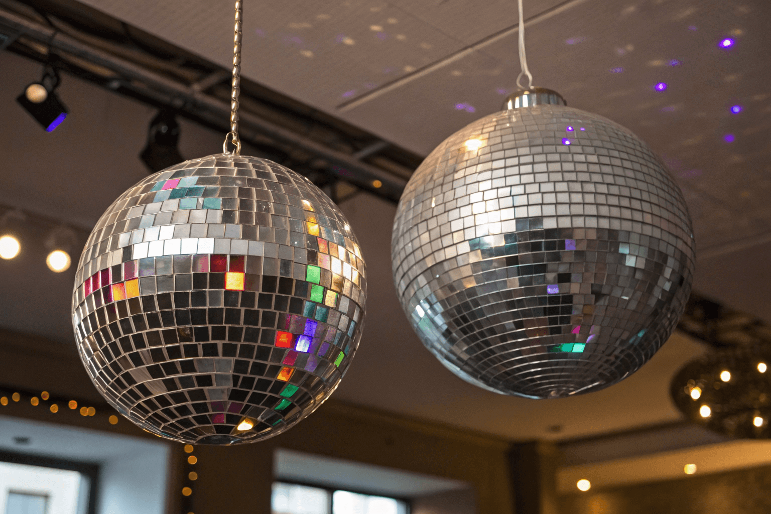 classic and modern disco balls