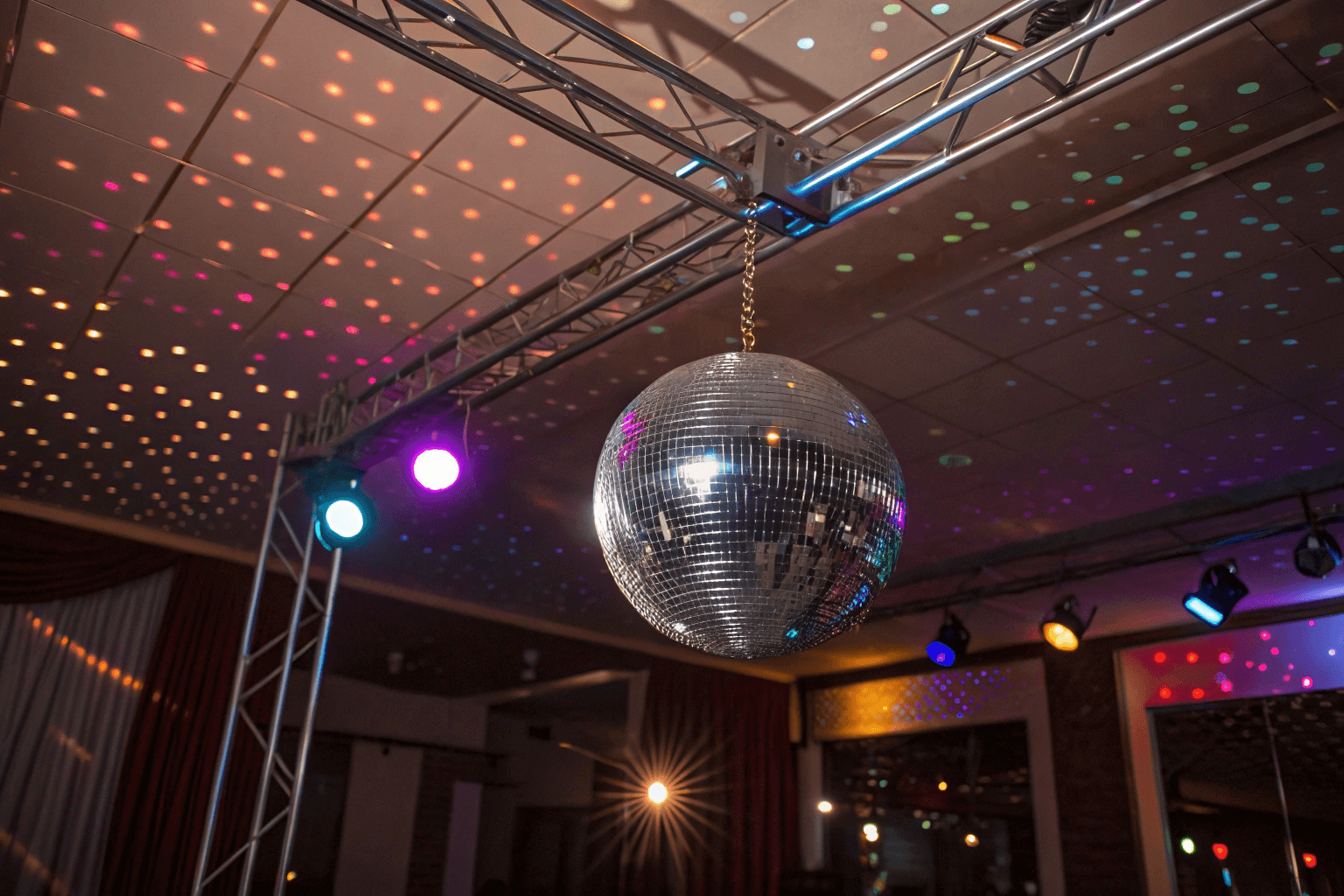 disco ball decor lighting placement