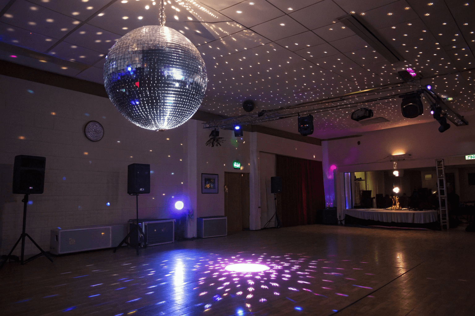 disco ball lighting setup