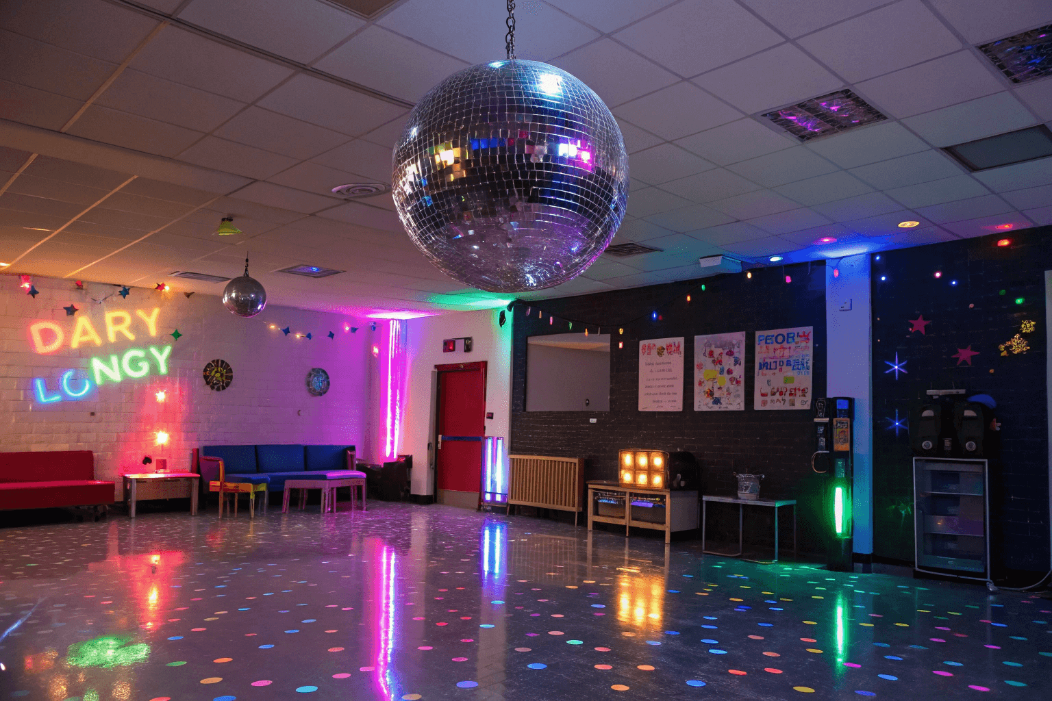 real room disco ball makeover