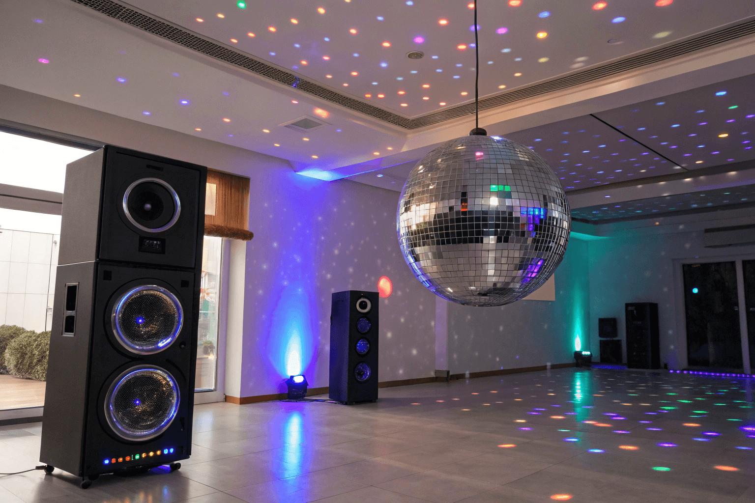 smart disco ball setup